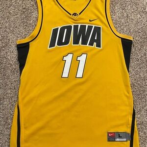 Nike Yellow Iowa Basketball Jersey